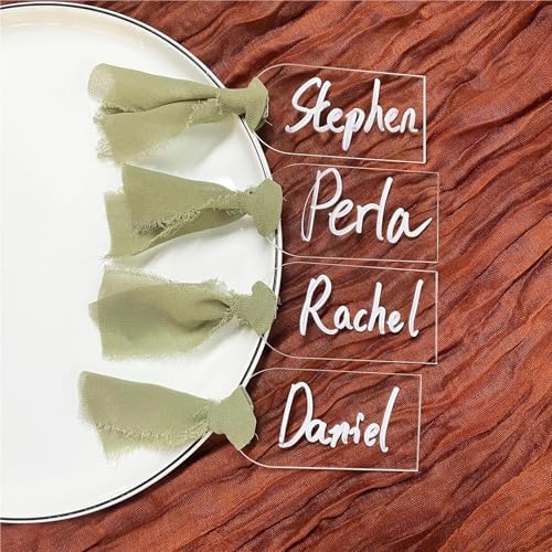 50Pcs Acrylic Place Cards for Wedding Seating Blank DIY Hanging Signs - Image 3