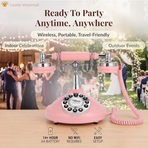 Audio Guest Book, Voicemail Phone Guestbook, Pink Button - Image 3