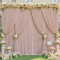 20x10ft Nude Backdrop Curtains for Wedding Parties Wrinkle Free Photo Backdrop Drapes for Photography Birthday Baby Shower Soft Fabric Party Backgournd for Photoshoot 5x10ft, 4 Panels by Partisky