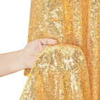 Gold Glitter Sequin Backdrop Curtains 8ftx10ft Photo Drapes - Image 7