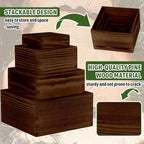 8-Pack Pine Wood Buffet Risers, Multi-Size Nesting Cube Food Display Stands - Image 6