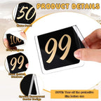Suzile 100 Pcs Table Numbers 1-100 Acrylic Double Sided,Black and Gold - Image 5