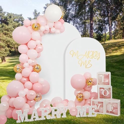 Metal Arch Backdrop Stand Set of 2 With White Cover (7.2FT+6FT) - Image 2