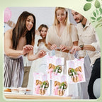 56Pcs Baby Shower Prizes for Game Winners Bamboo Cheese Board Fork Butter Spreaders Coasters Towel Artificial Potted Plant Gift Bag for Baby Shower Bridal Shower Favors (6 Sets, Bamboo Bow Shaped) - Image 6