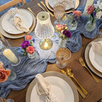 12 Pack Dusty Blue Cheesecloth Table Runner 10Ft 23 x 120 Inch - Image 7