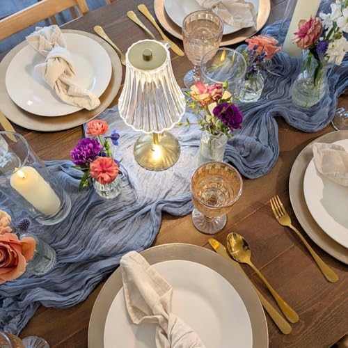 12 Pack Dusty Blue Cheesecloth Table Runner 10Ft 23 x 120 Inch - Image 7