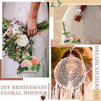 FoldTier 24 Pcs 10 Inches Metal Floral Hoop Centerpiece with Tables Stand - Image 5