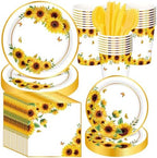 Funnymoom 400 Pcs Sunflower Party Supplies for 50 Guests by Funnymoom