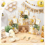 Honeydak 49 Pcs Baby Shower Prizes for Game Players 6 Set Cheese Board Fork Knives Coaster Towel Artificial Potted Plant Thanks Card Gift Bag for Baby Bridal Shower Wedding Favors(Honey Bee) - Image 4