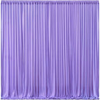 Lavender Backdrop Curtains 4 Panels - Wrinkle-Free Polyester Photography Drapes for Baby Shower & Party Background Backdrop Stand - 16 X10FT by WishCare