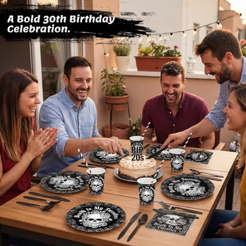450 Pcs Tableware Set, Serve 50, Black and White, Death to My 20S - Image 6