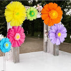 Giegxin 6 Pcs 39.3", 31.5", 24" Mexican Giant Paper Flowers Wall Decor - Image 2