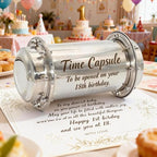 Stianless Steel Time Capsule Box 1st Birthday Gifts Baby Time Capsule For Party Games Party Activities For Guests, Time Capsule Cards 1st Birthday Decorations (Customize Time Capsule) - Image 3
