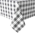 Hiasan Checkered Rectangle Tablecloth 54 x 80 Inch, Grey and White by Hiasan