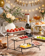 LAUCHUH 3 Tier Serving Tray, Porcelain Serving Platters and Trays for Party - Image 7