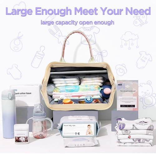 Lenski 6 in 1 Diaper Bag Backpack with Pad Shower Gifts Travel Bags for Registry Search Boys Girls Bags Newborn Essentials Accessories Stuff Unisex Dad Mom Mens - Image 3