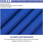 Showgeous 120 Inch Royal Blue Round Tablecloths, Polyester Table Covers - Image 5