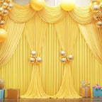 Yellow Backdrop Curtains-Wrinkle-Free Polyester Photography Drapes Party Curtain Background for Baby Shower Wedding Decorations- 40 X10FT - Image 2