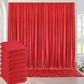 40ft×8ft Red Wrinkle Free Backdrop Curtains for Parties, 8 Panels 5×8ft Soft Silky Photo Backdrop Drapes for Wedding Birthday Party Baby Shower Mother's Day Red Themed Party Photography by ENJOYYOURPARTY