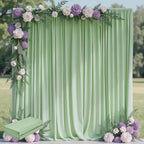 Wokceer Sage Green Backdrop Curtain Drapes for Parties, 2Pack 10x10FT by Wokceer