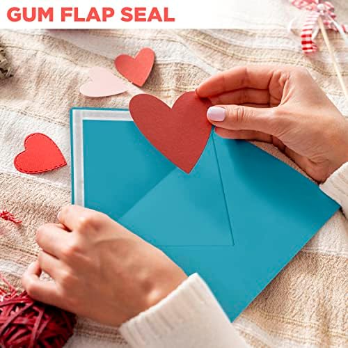 Darling Souvenir A6 Turquoise Invitation Envelopes (4 3/4 x 6 1/2) Euro V-Flap 80 LBS Self-Adhesive Perfect for Weddings, Birthday, Baby Shower,Greeting Cards -Packs & Colours Available - Image 2