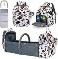 KABAQOO Diaper Bag Backpack with Detachable Changing Station, Large Capacity Baby Diaper Bags for Boys & Girls, Baby Registry Search Stuff & Shower Gifts, Newborn Essentials Must Haves, Cow by KABAQOO