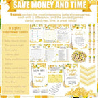 Sherr 476 Pcs Bee Baby Shower Games Yellow, Pacifier Hunt Belly Measuring - Image 4