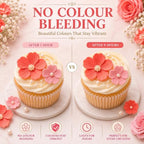 CONFECT Handmade Edible Gum Paste Flower Decorations – Blush Blossom Duo – 60 Piece Assorted Sugar Flower Set with Pearl Centers, Hand Cut Cake Flowers for Cakes, Cupcakes, Cookies & Desserts - Image 7