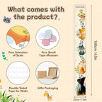 Personalized Growth Chart for Wall, Five Kittens Height Growth for Kids, Wooden Name Ruler for Nursery and Playroom, Baby Shower Gift 63" x 7.8" - Image 2