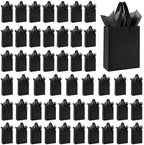 Ethhqu 50 Pack Small Black Gift Bags with Handles & 100 Tissue Paper by Unknown
