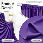 10x12 Deep Purple Backdrop Curtains for Wedding Party 2 Panel 5×12FT Tall - Image 2