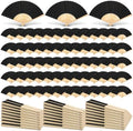 Yinkin 300 Pack Folding Hand Fans Bamboo for Party Favors, Black by Yinkin