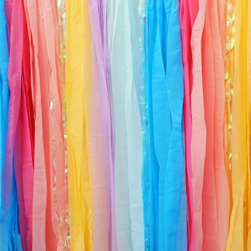 PapaKit 5ft Pastel Rainbow Party Streamer Backdrop - Image 4
