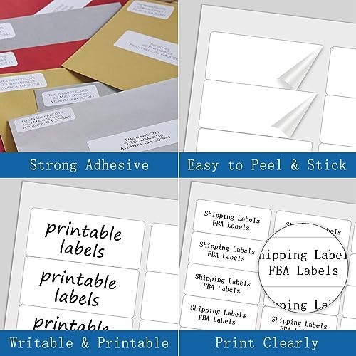 [500 Sheets 15000 Labels] BESTIKER Address Labels 1” x 2-5/8” Shipping Mailing Labels 30 per Page Printable FBA Barcode Label, Laser & Inkjet Printer Labels 30up White - Image 4