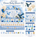 Sea You Soon Baby Shower Decorations Kit, Ocean Theme Party Set for Boys - Image 4