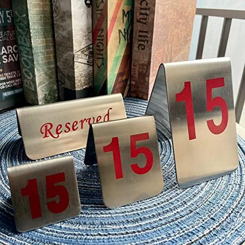 Large Stackable Tent Style Metal Place Cards. - Image 5