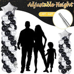 Gejoy Black Silver Balloon Column Stand Kit, Adjustable 1.4-6.6 ft - Image 5