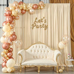 10ft x 10ft Champagne Backdrop Curtains, Wrinkle-Free Sheer Chiffon Fabric Photo Backdrop Drapes for Wedding Arch Party Ceremony Stage Photography Decorations - Image 6