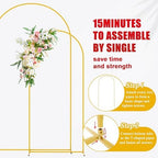 Wokceer Wedding Arch Backdrop Stand and Cover Set of 2,Arch and Nude Cover - Image 7