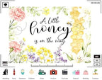 Trykid 15x10ft A Little Honey is on The Way Backdrop Floral Watercolor Honeycomb Flowers Baby Shower Photography Background Party Decoration Photoshoot Studio Props Fabric - Image 3