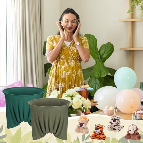 22 Pcs Funny Baby Shower Games Sage Green Oversized Diaper Toss Game - Image 6