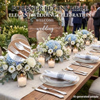 400PCS Pre Rolled Silver Plastic Silverware Sets Fancy for Wedding - Image 5