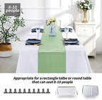 SiinvdaBZX 24 Pcs Sage Green Satin Table Runner 12 x 108 inches Long - Image 3