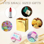 Sherr 100 Pcs Gold Mini Paper Gift Bags with Handles, White Tags - Image 5
