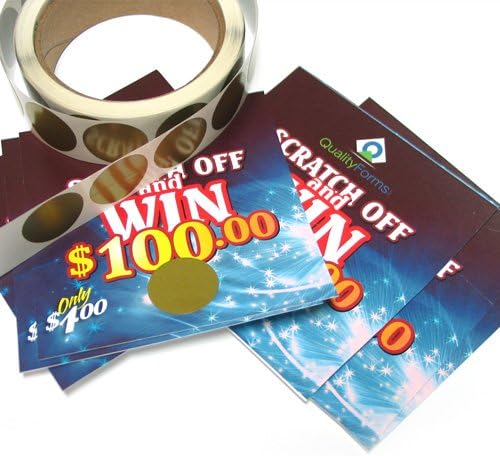 Scratch Off Labels Stickers, Designed to Create Your own Scratch-Off Cards, Raffles, Promotions, Wedding, Fun, Games etc. (1" Round - Gold, 1000) - Image 3
