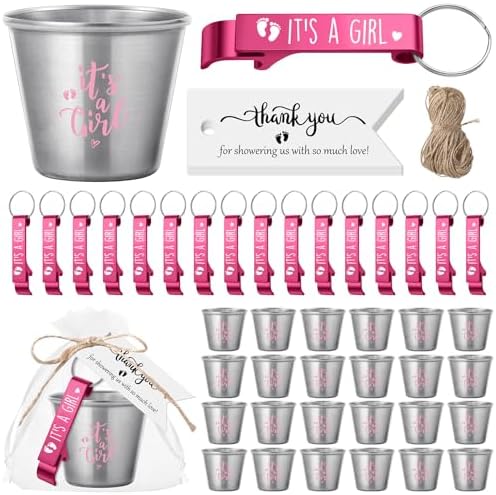 Vesici 50 Set Baby Shower Favors for Guest Bottle Openers,Footprint Girl by Vesici