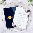 ponatia Navy Blue Velvet 5x7 Wedding Invitation Envelopes Sleeves - Image 4