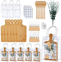6 Set 54 Pcs Baby Shower Prizes for Game Winners Baby Shower Favors for Guests Gift Bamboo Cheese Board Set with Gift Bags Spoon Knives Forks Plaid Towel Thank You Tags for Party Wedding Bridal Favor by Qubccum