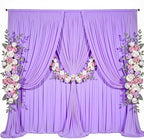 40x8ft Purple Backdrop Curtain for Parties Lavender Wrinkle Free Fabric Backdrop Curtain Wedding Photo Backdrop Drapes for Girls Baby Shower Bridal Shower Photography Lilac Back Drop 8 Panels 5x8FT by Suppromo