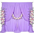 30x8ft Purple Backdrop Curtain for Parties Lavender Wrinkle Free Fabric Backdrop Curtain Wedding Photo Backdrop Drapes for Girls Baby Shower Bridal Shower Photography Lilac Back Drop 6 Panels 5x8FT by Suppromo